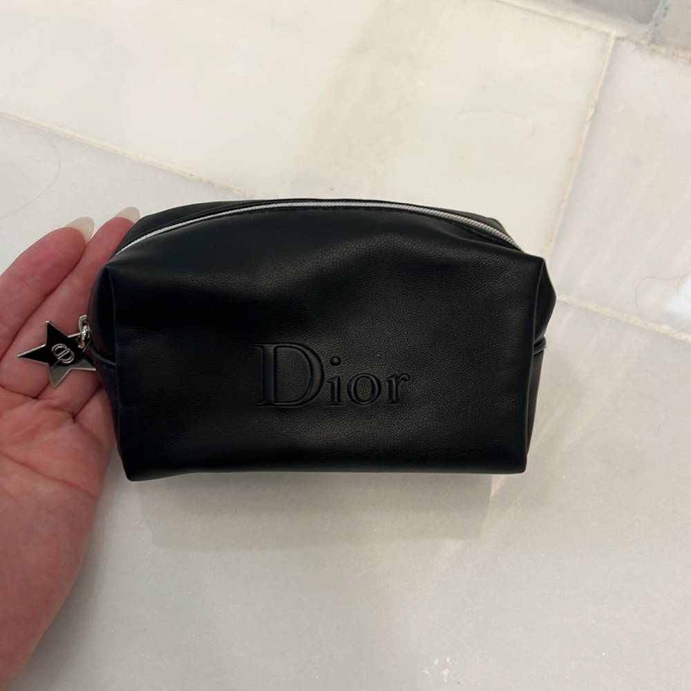 Dior Makeup & Travel Black Zipper Pouch